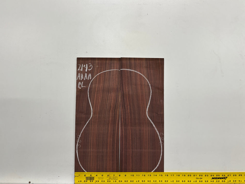East Indian Rosewood Classical AAAA Grade Guitar Back & Side Set #2143 - Exotic Wood Zone