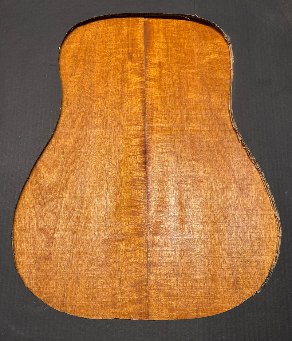 Flame Genuine Mahogany Dreadnought Guitar Back & Side Set #4039