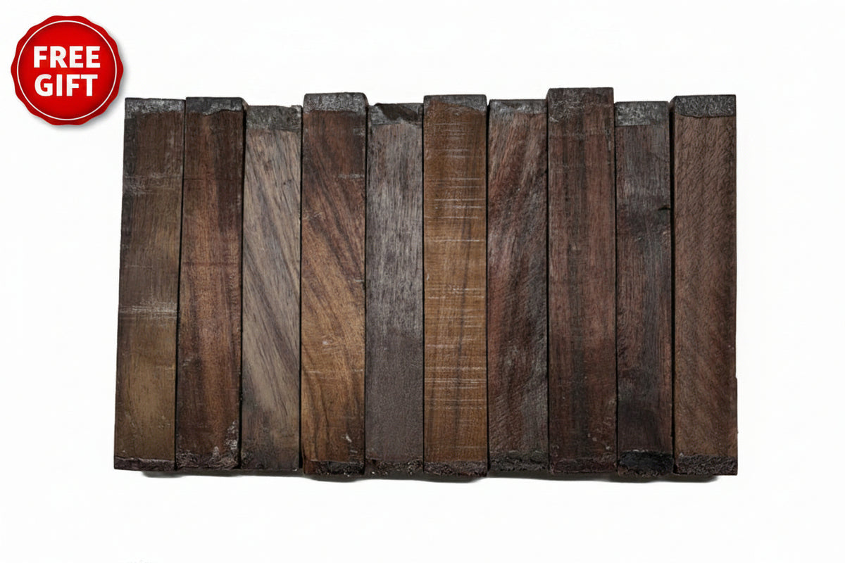 10 Pack, Indian Rosewood Pen Blanks  5"x 3/4" x3/4"#3915 Exotic Wood Zone 