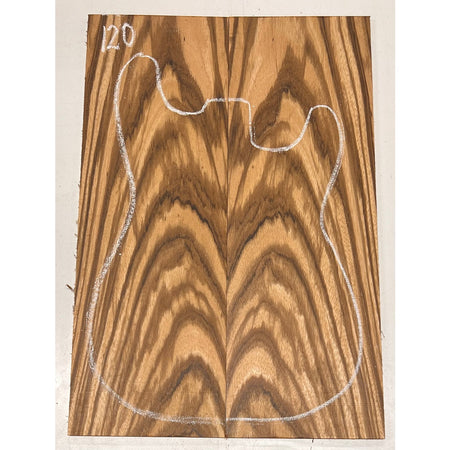 Zebrawood Bookmatched Guitar Drop Tops 21" x 7-1/4" x 1/4" #120 - Exotic Wood Zone - Buy online Across USA 