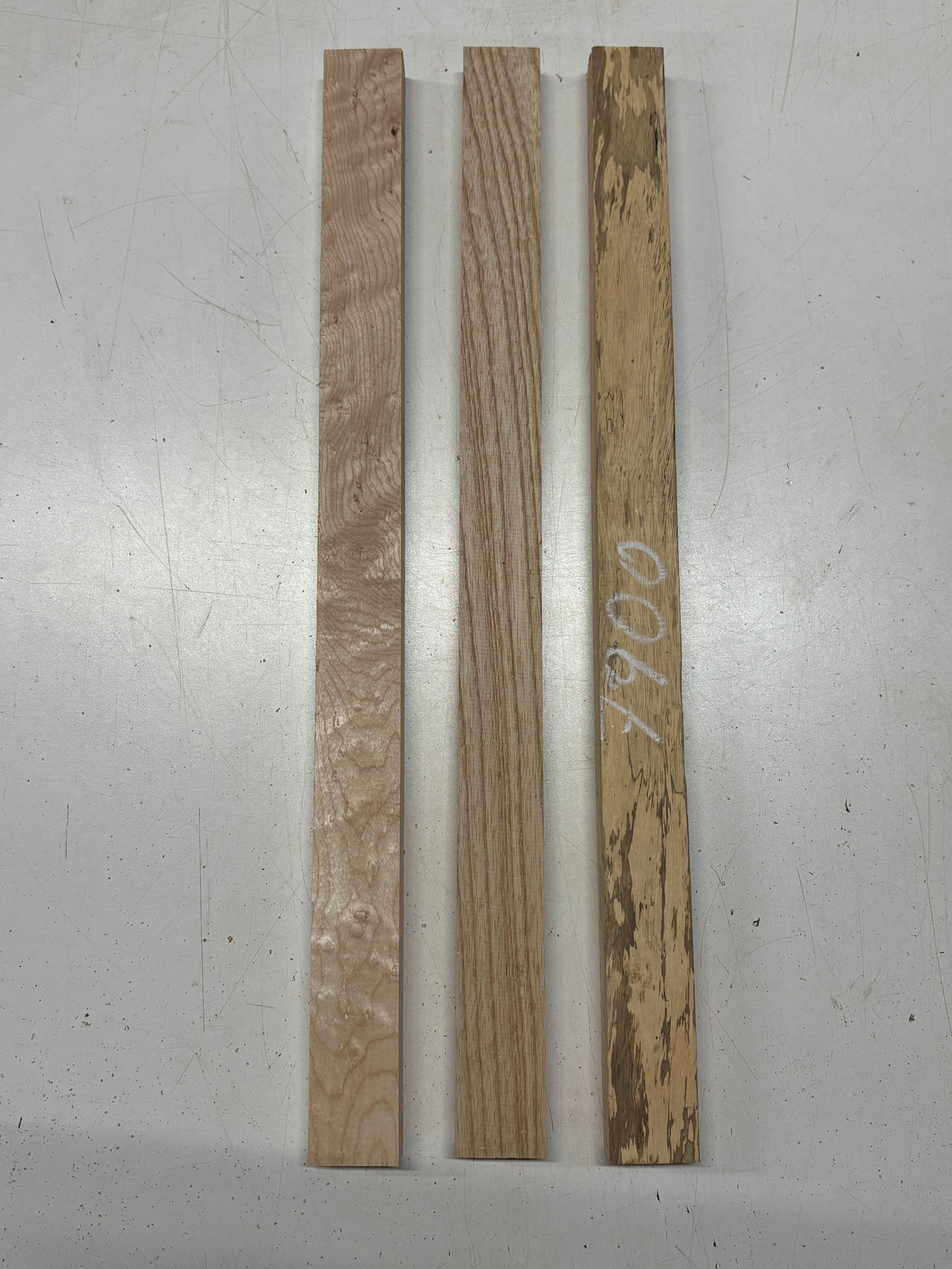 3 Pack, 3 Species Swamp Ash + Tamarind + Birdseye Maple Thin Stock Lumber 21"x1-1/2"x3/4" #7900 - Exotic Wood Zone