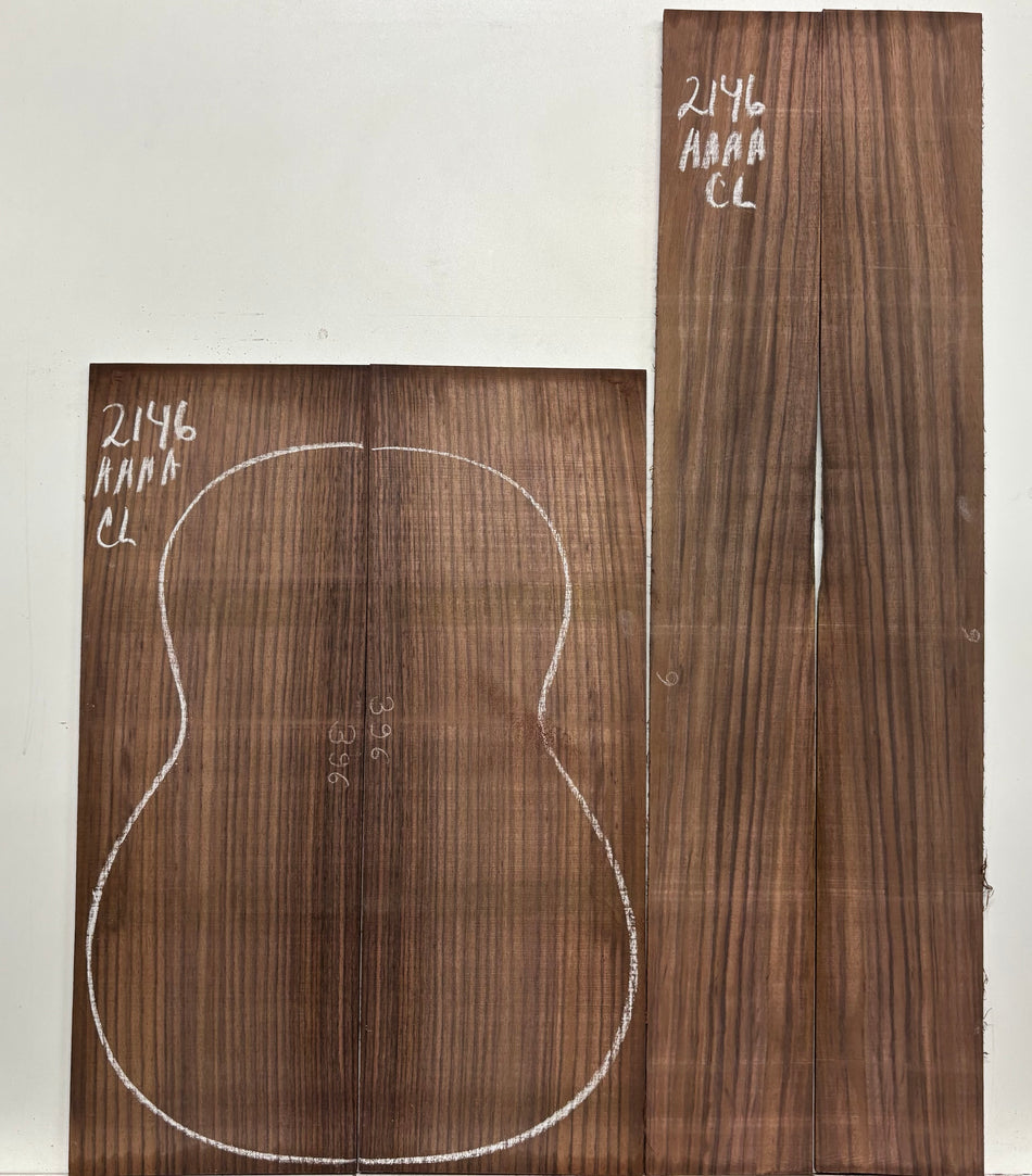 East Indian Rosewood Classical AAAA Grade Guitar Back & Side Set #2146 - Exotic Wood Zone