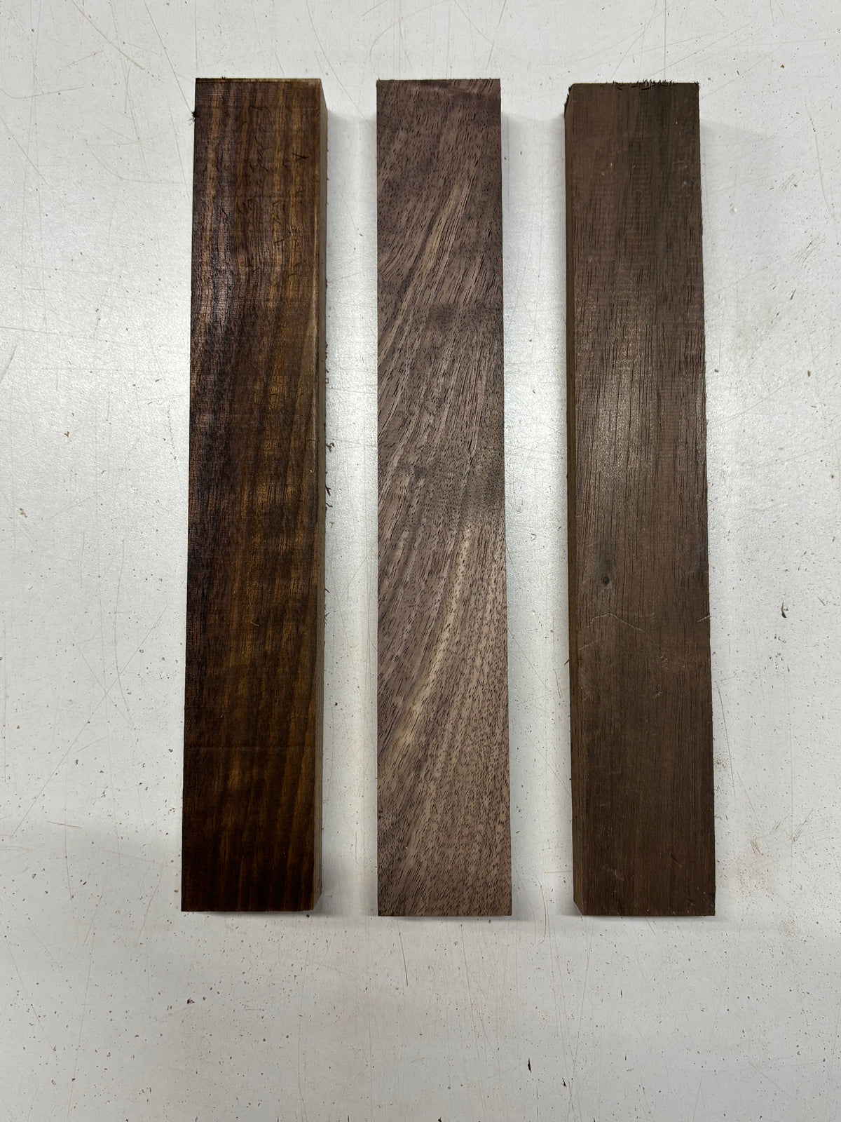 3 Pack, Black Walnut Thin Stock Lumber 12" x 1-7/8" x 1" #7902 - Exotic Wood Zone