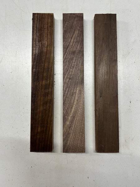 3 Pack, Black Walnut Thin Stock Lumber 12" x 1-7/8" x 1" #7902 - Exotic Wood Zone