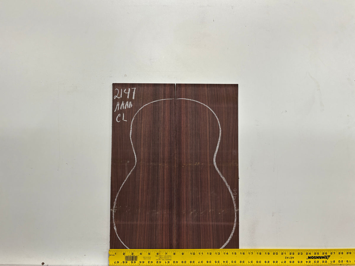 East Indian Rosewood Classical AAAA Grade Guitar Back & Side Set #2147 - Exotic Wood Zone
