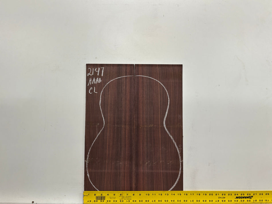 East Indian Rosewood Classical AAAA Grade Guitar Back & Side Set #2147 - Exotic Wood Zone
