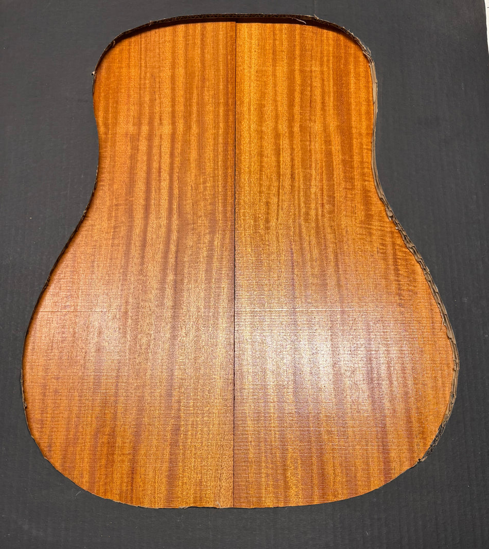 Flame Genuine Mahogany Dreadnought Guitar Back & Side Set #4042