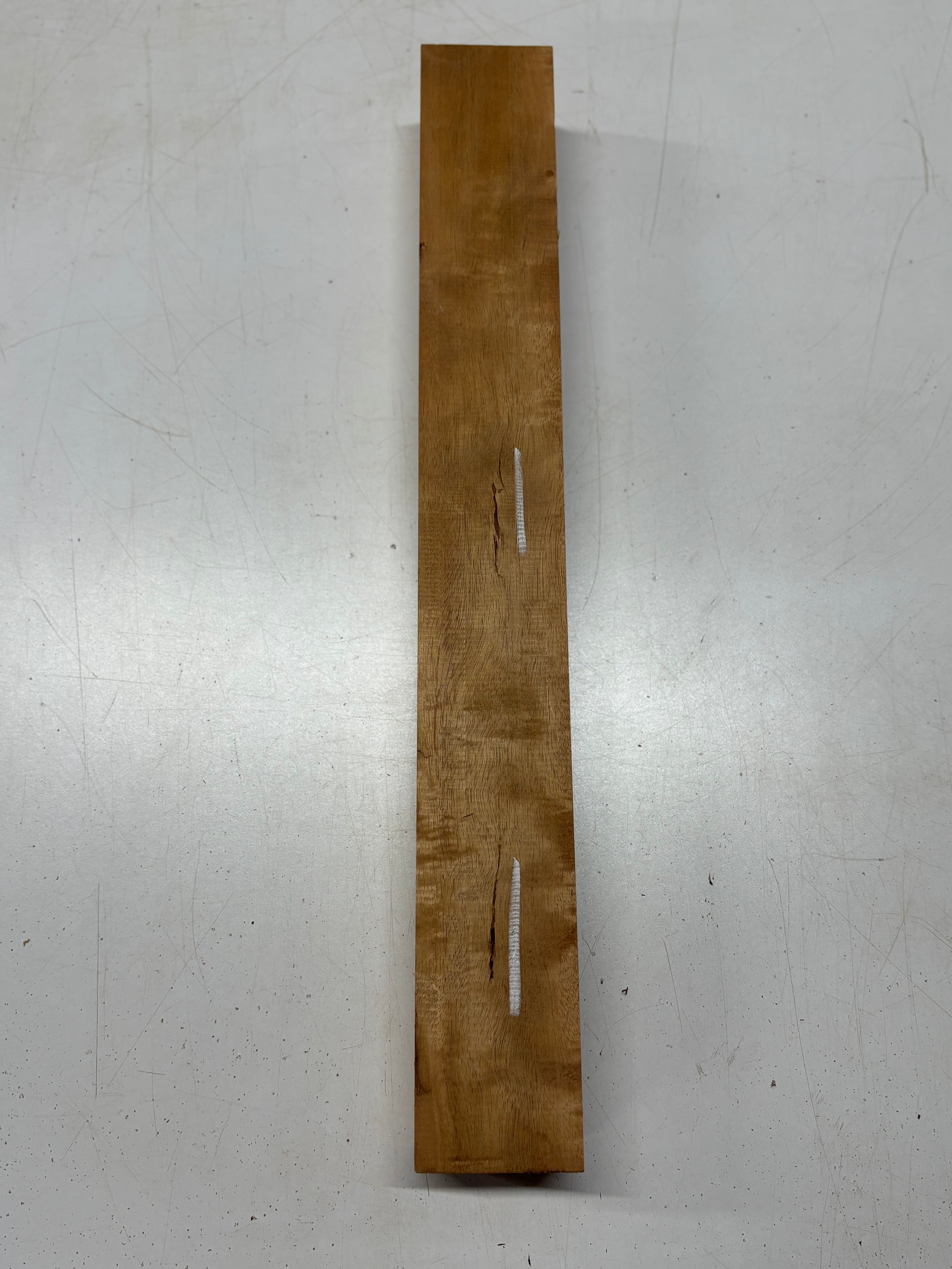 1 Piece, Flame Honduras Mahogany Guitar Neck Blank 22" x 2-7/8" x 2-1/2" #7905 - Exotic Wood Zone