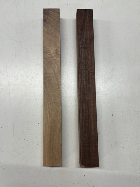 2 Pack, Black Walnut Turning Wood Blanks 18" x 2" x 1-7/8" #7906 - Exotic Wood Zone
