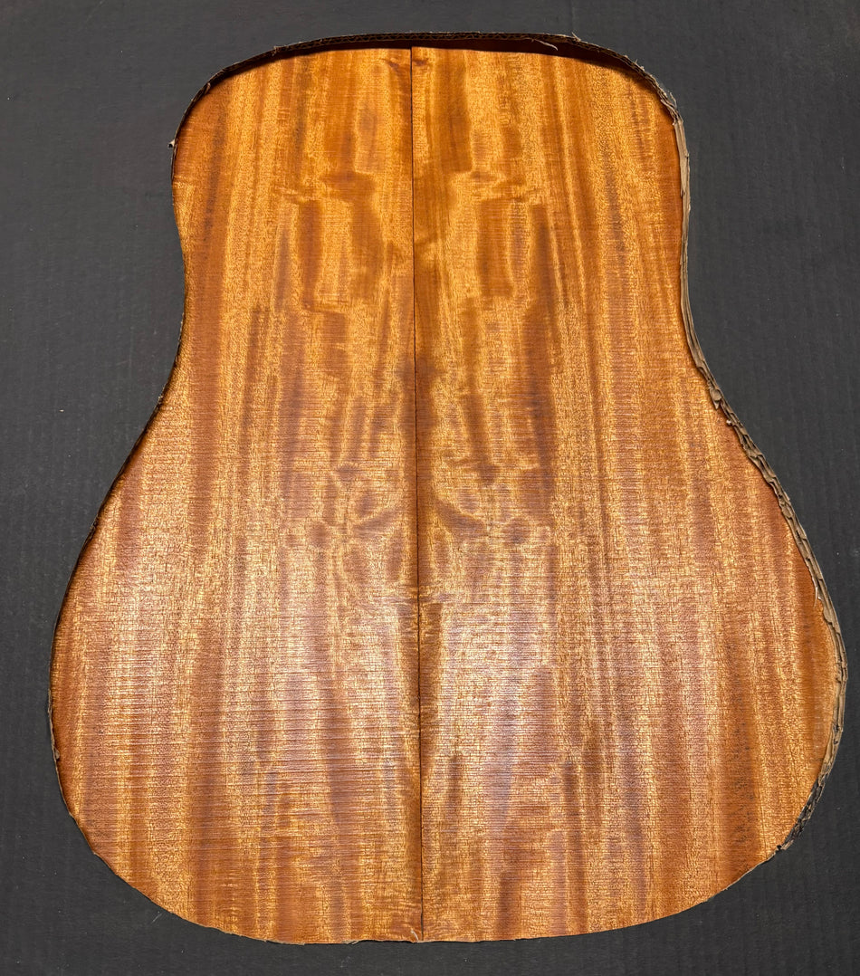 Flame Genuine Mahogany Dreadnought Guitar Back & Side Set #4043
