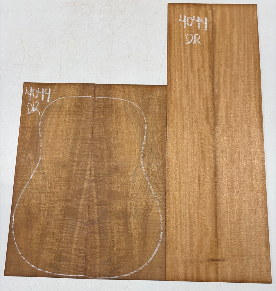 Flame Genuine Mahogany Dreadnought Guitar Back & Side Set #4044