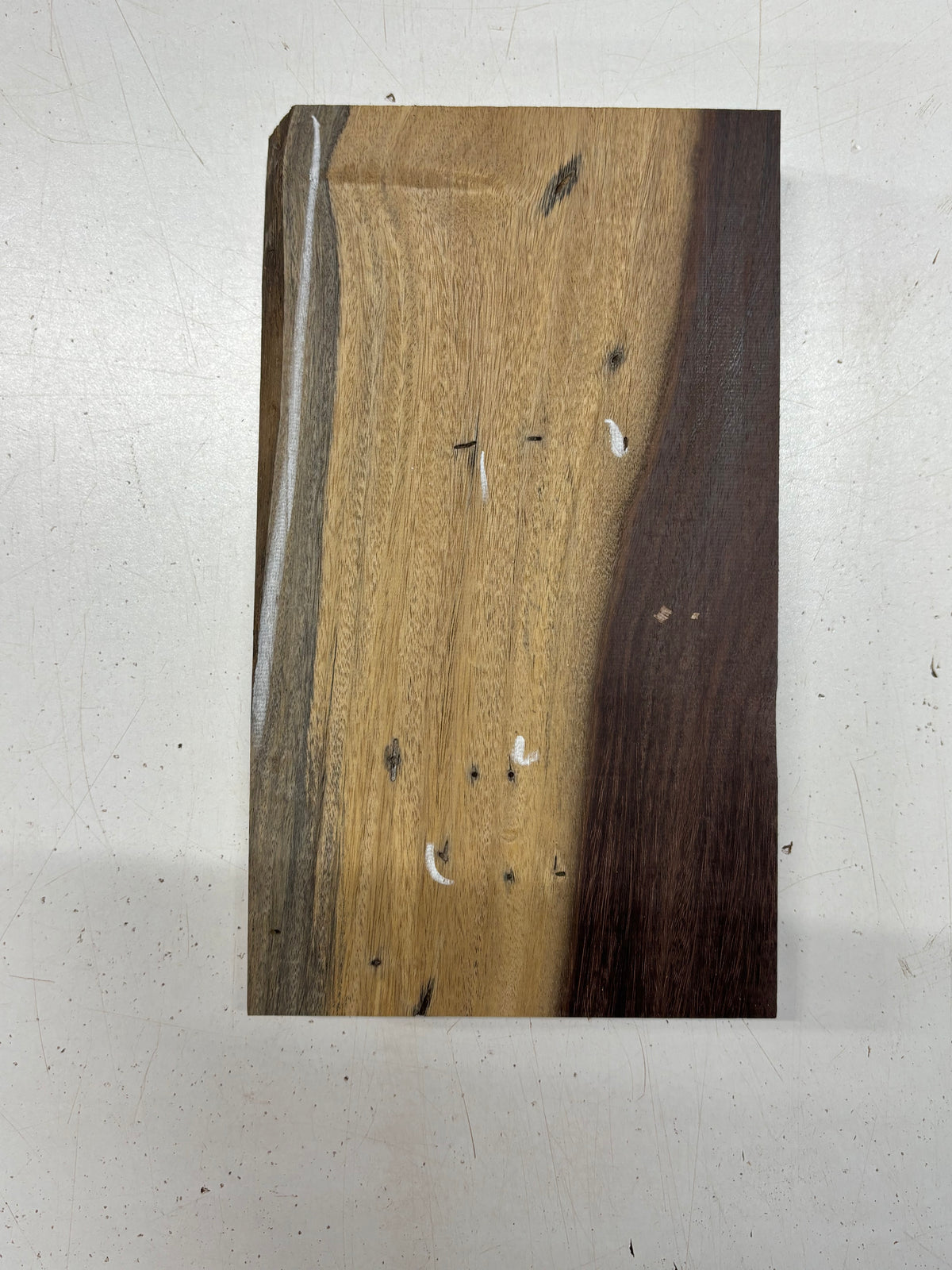 1 Piece, Bi Color Katalox Lumber Board Blank 13" x 5-1/2" x 1-7/8" #7908 - Exotic Wood Zone