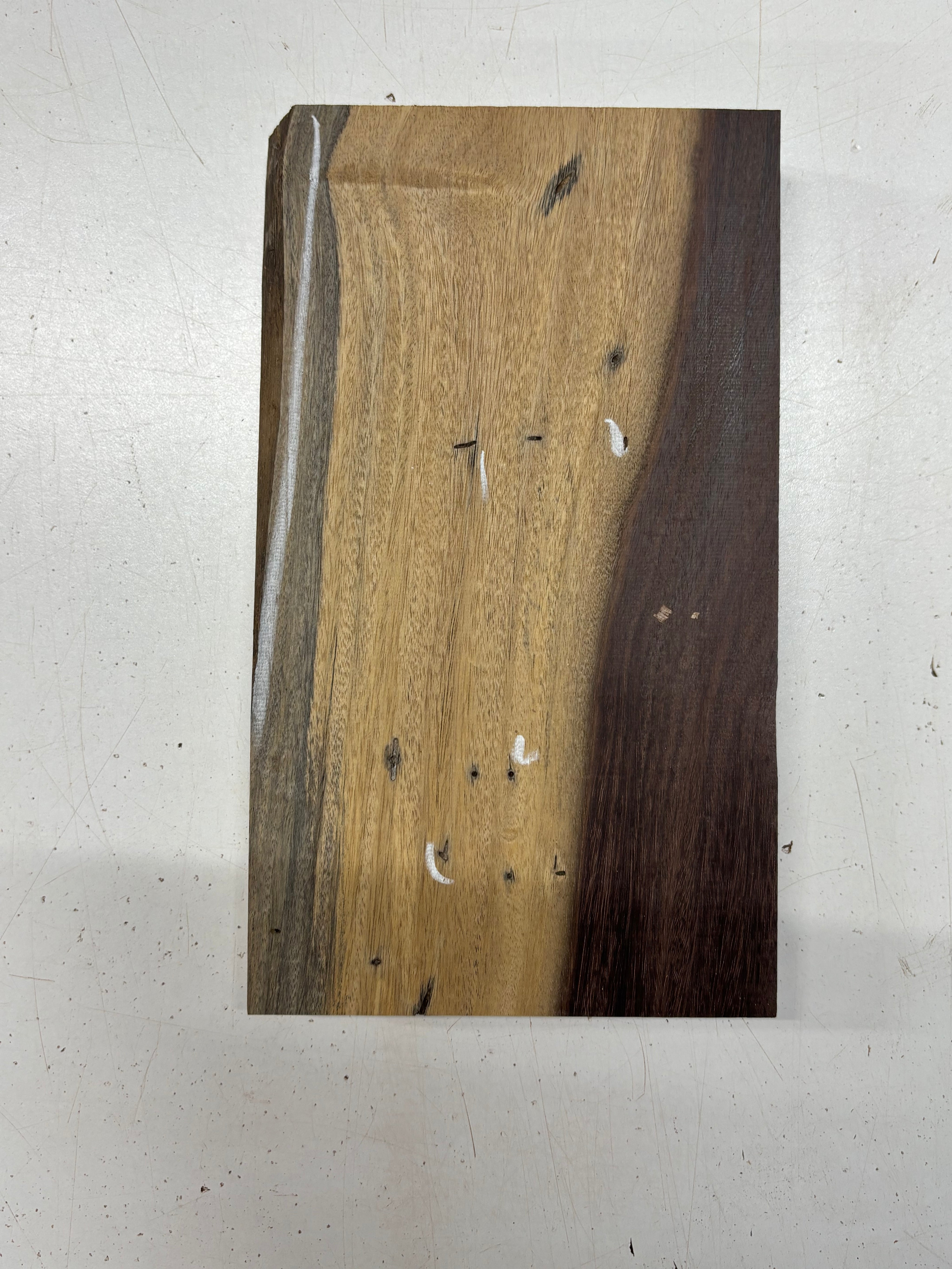1 Piece, Bi Color Katalox Lumber Board Blank 13" x 5-1/2" x 1-7/8" #7908 - Exotic Wood Zone