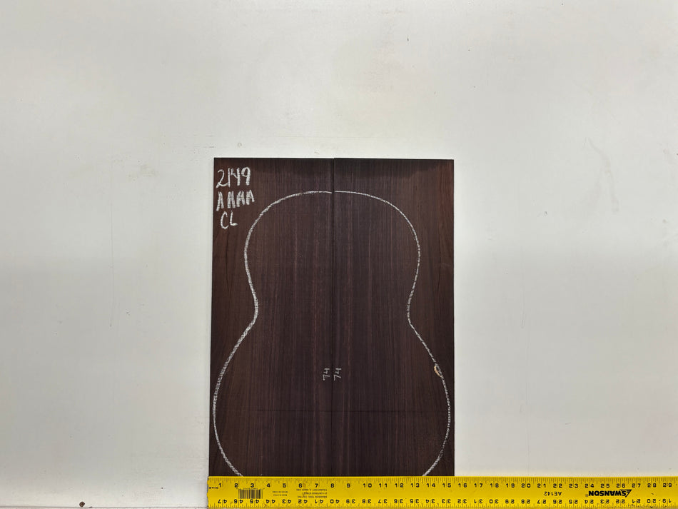 East Indian Rosewood Classical AAAA Grade Guitar Back & Side Set #2149 - Exotic Wood Zone