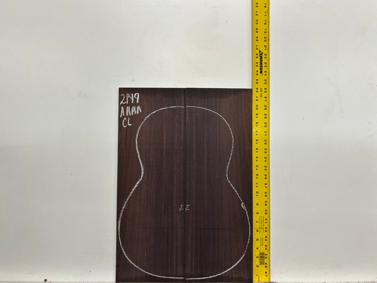 East Indian Rosewood Classical AAAA Grade Guitar Back & Side Set #2149 - Exotic Wood Zone