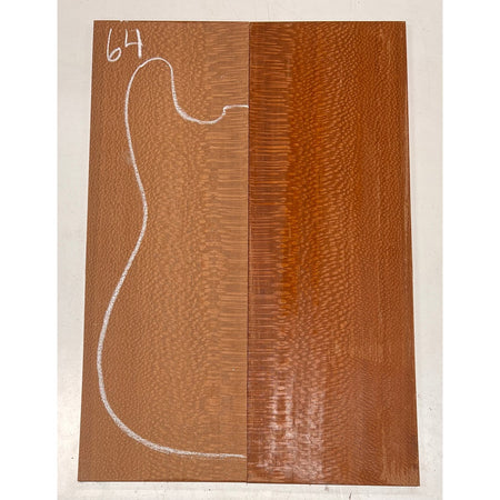 Leopardwood Bookmatched Guitar Drop Tops 21" x 7-1/4" x 1/4" #64 - Exotic Wood Zone - Buy online Across USA 