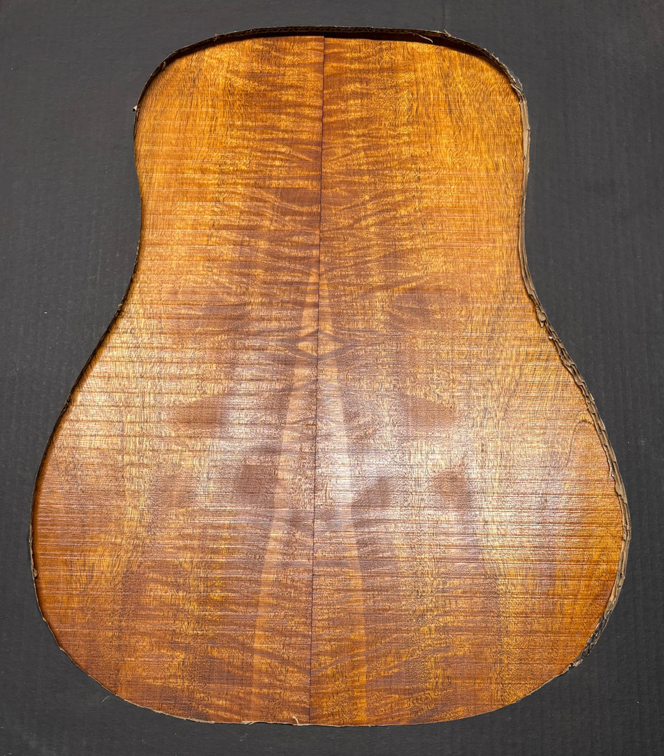 Flame Genuine Mahogany Dreadnought Guitar Back & Side Set #4044