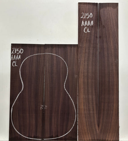 East Indian Rosewood Classical AAAA Grade Guitar Back & Side Set #2150 - Exotic Wood Zone
