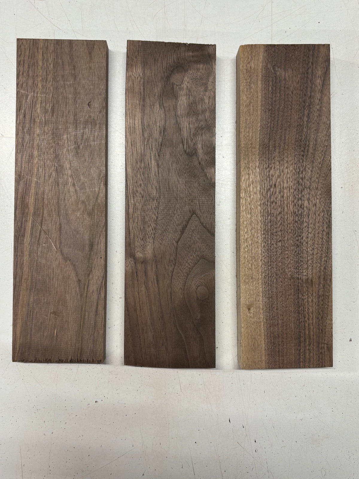 3 Pack, Black Walnut Thin Stock Lumber 12" x 3-3/8" x 3/4" & 12" x 3-3/8" x 7/8" #7910 - Exotic Wood Zone