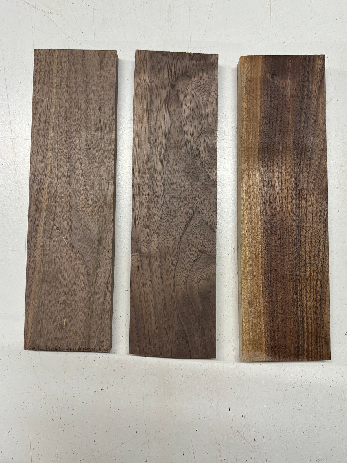 3 Pack, Black Walnut Thin Stock Lumber 12" x 3-3/8" x 3/4" & 12" x 3-3/8" x 7/8" #7910 - Exotic Wood Zone