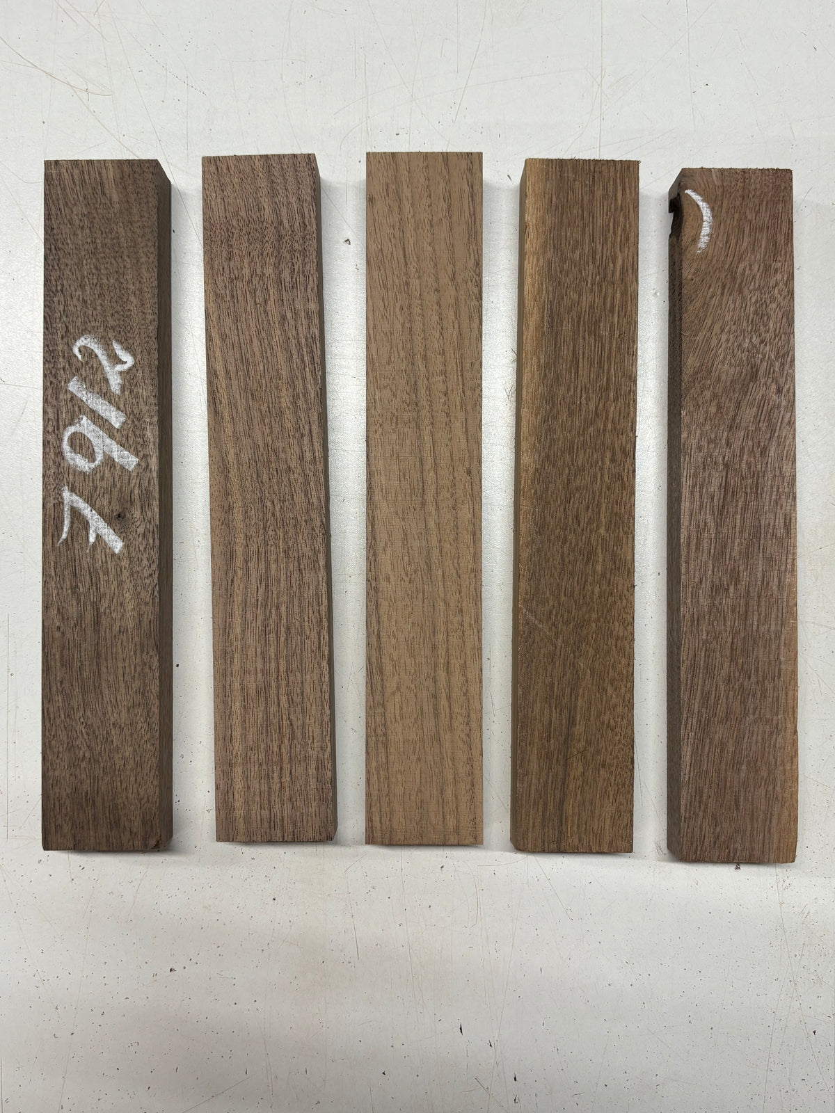 5 Pack Black Walnut Thin Stock Lumber Board Blank 11-3/4" x 2" x 1" #7912 - Exotic Wood Zone