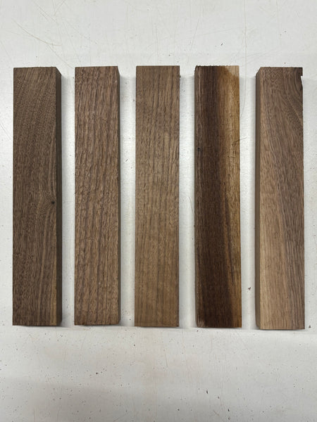 5 Pack Black Walnut Thin Stock Lumber Board Blank 11-3/4" x 2" x 1" #7912 - Exotic Wood Zone