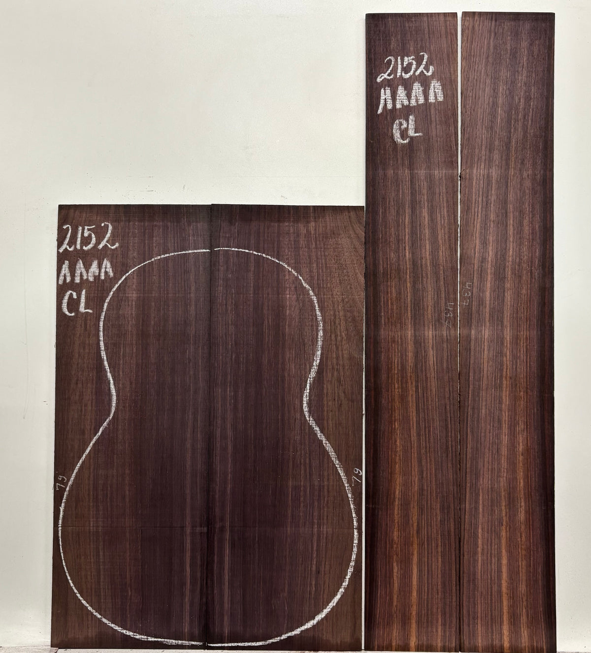 East Indian Rosewood Classical AAAA Grade Guitar Back & Side Set #2152 - Exotic Wood Zone