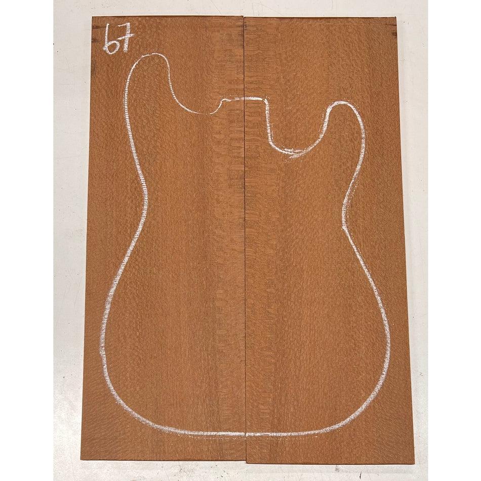 Leopardwood Bookmatched Guitar Drop Tops 21" x 7-1/4" x 1/4" #67 - Exotic Wood Zone - Buy online Across USA 