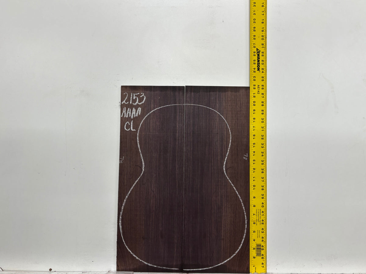 East Indian Rosewood Classical AAAA Grade Guitar Back & Side Set #2153 - Exotic Wood Zone