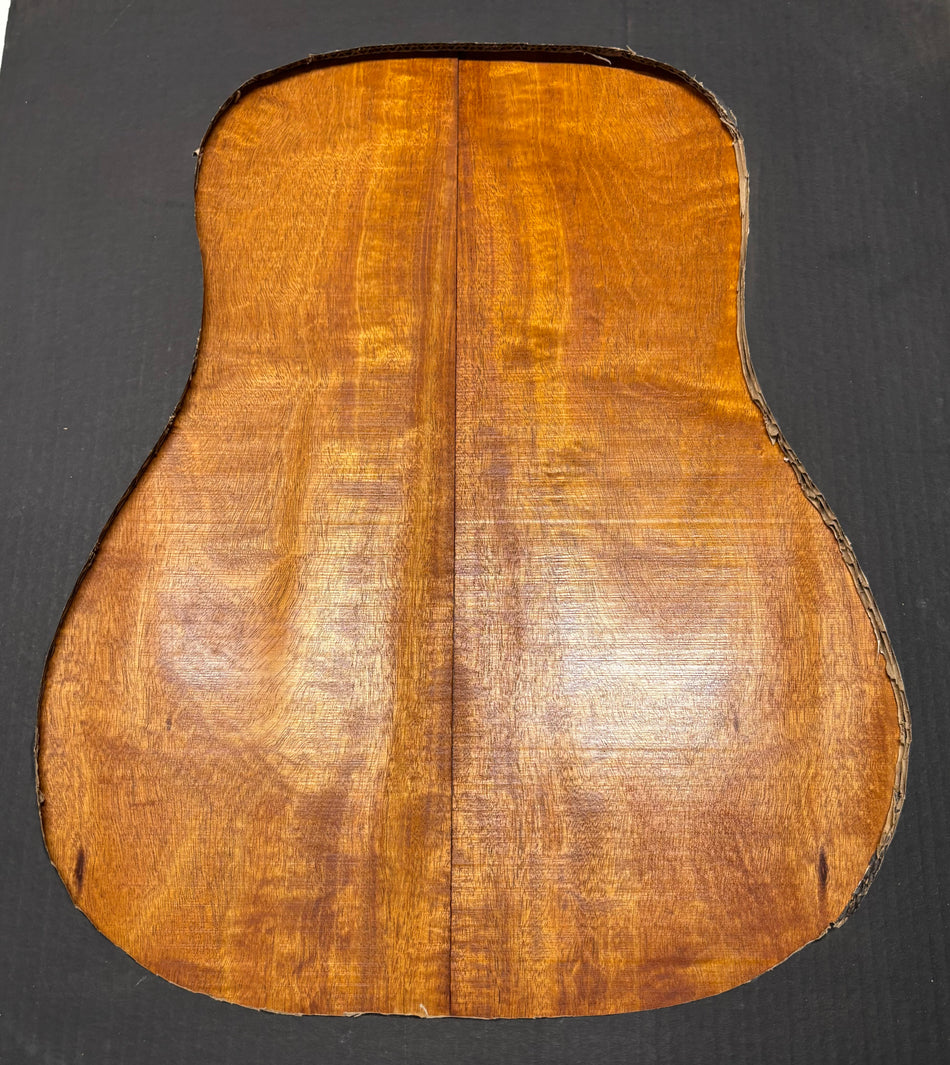 Flame Genuine Mahogany Dreadnought Guitar Back & Side Set #4047