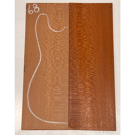 Leopardwood Bookmatched Guitar Drop Tops 21" x 7-1/4" x 1/4" #68 - Exotic Wood Zone - Buy online Across USA 