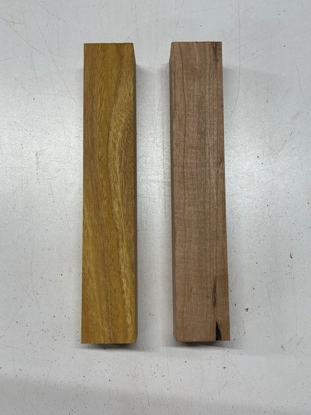 2 Pack 2 Species Cherry + Osage Orange Turning Wood Blanks 11" x 1-7/8" x 1-7/8" #7916 - Exotic Wood Zone
