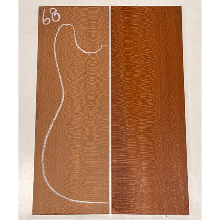 Leopardwood Bookmatched Guitar Drop Tops 21" x 7-1/4" x 1/4" #68 - Exotic Wood Zone - Buy online Across USA 