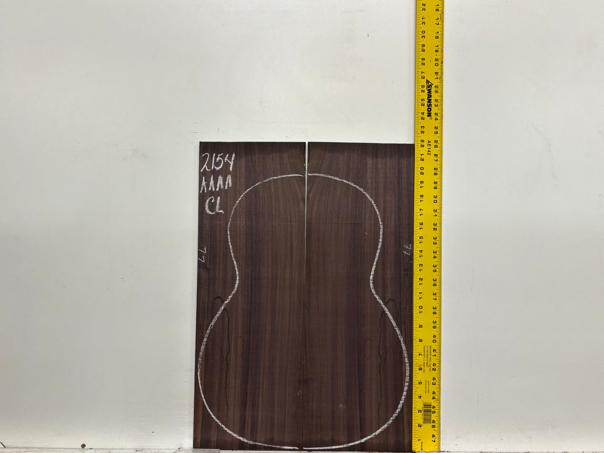 East Indian Rosewood Classical AAAA Grade Guitar Back & Side Set #2154 - Exotic Wood Zone