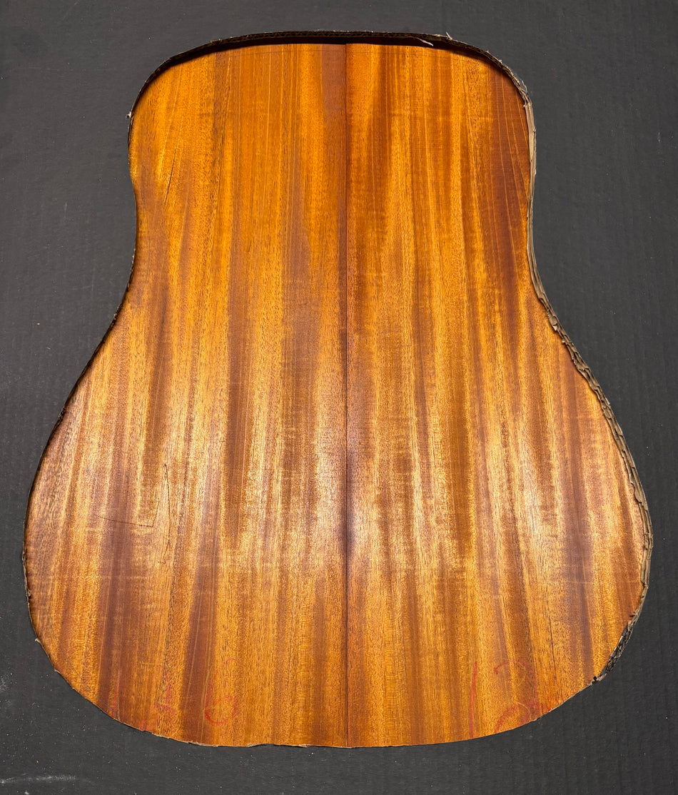 Rare Striped Flame Honduran Mahogany Dreadnought Guitar Back & Side Set #01