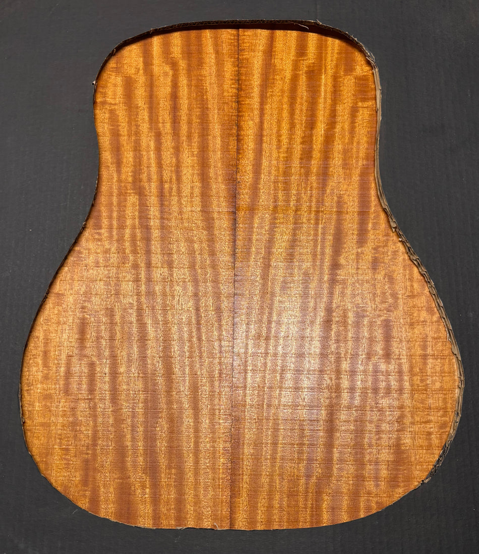 Flame Genuine Mahogany Dreadnought Guitar Back & Side Set #4048