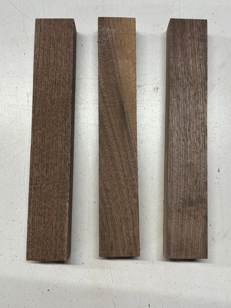 3 Pack Black Walnut Thin Stock Lumber 12" x 1-7/8" x 1-1/2" #7918 - Exotic Wood Zone