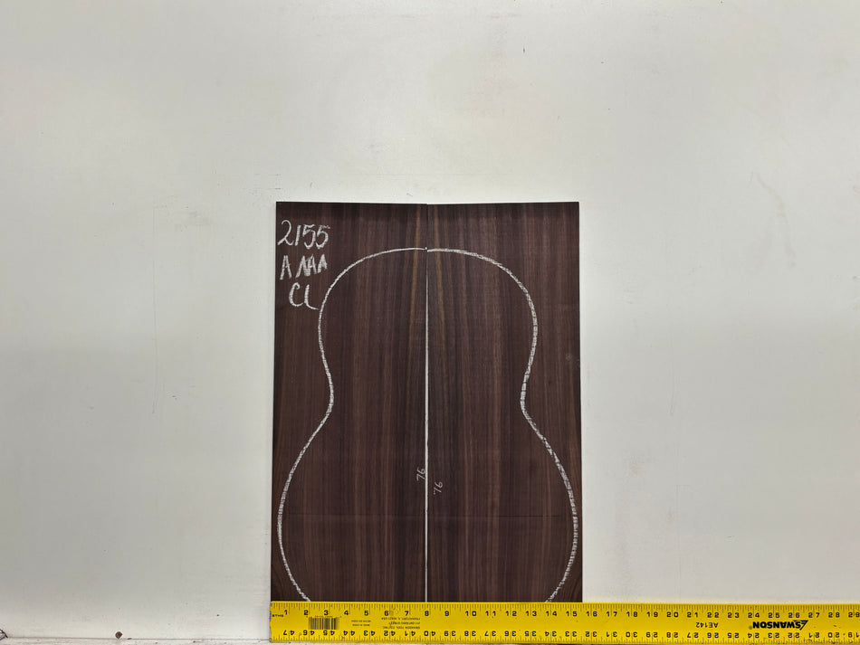 East Indian Rosewood Classical AAAA Grade Guitar Back & Side Set #2155 - Exotic Wood Zone