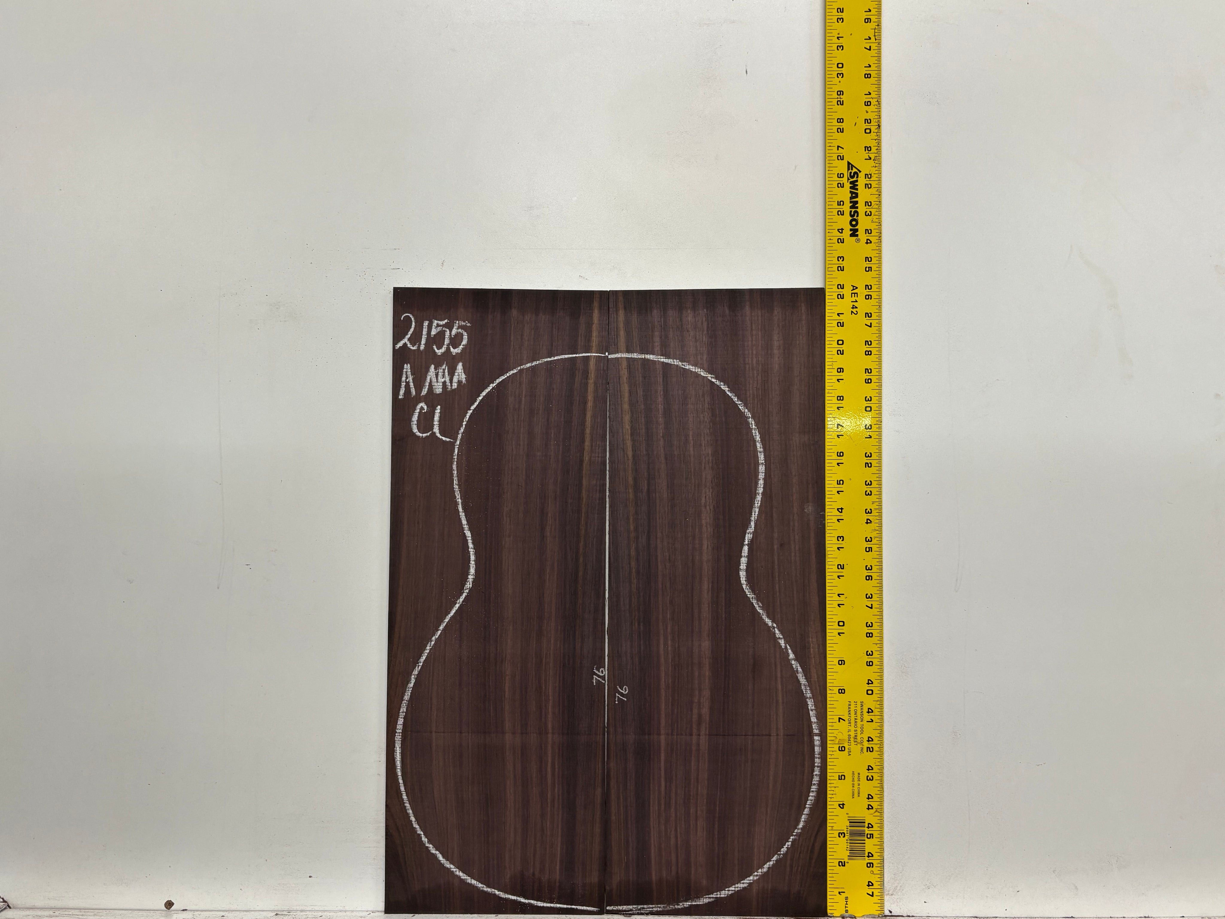 East Indian Rosewood Classical AAAA Grade Guitar Back & Side Set #2155 - Exotic Wood Zone