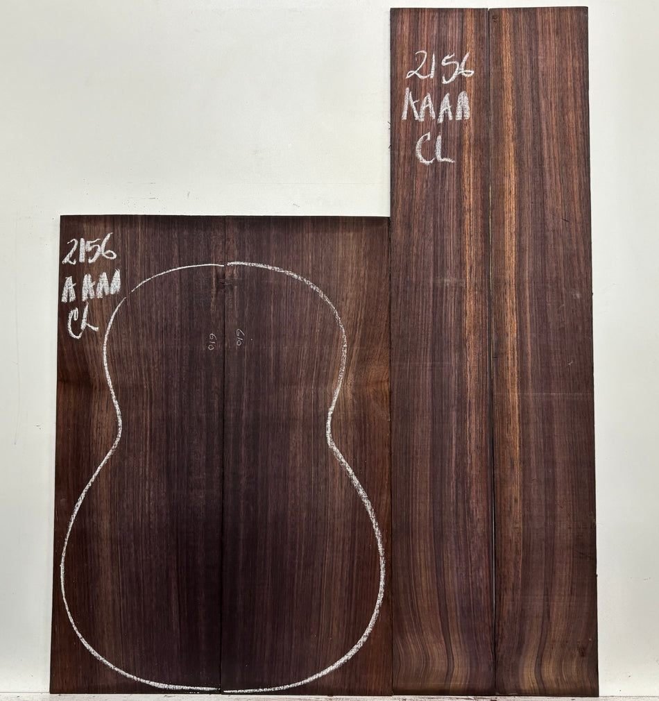 East Indian Rosewood Classical AAAA Grade Guitar Back & Side Set #2156 - Exotic Wood Zone