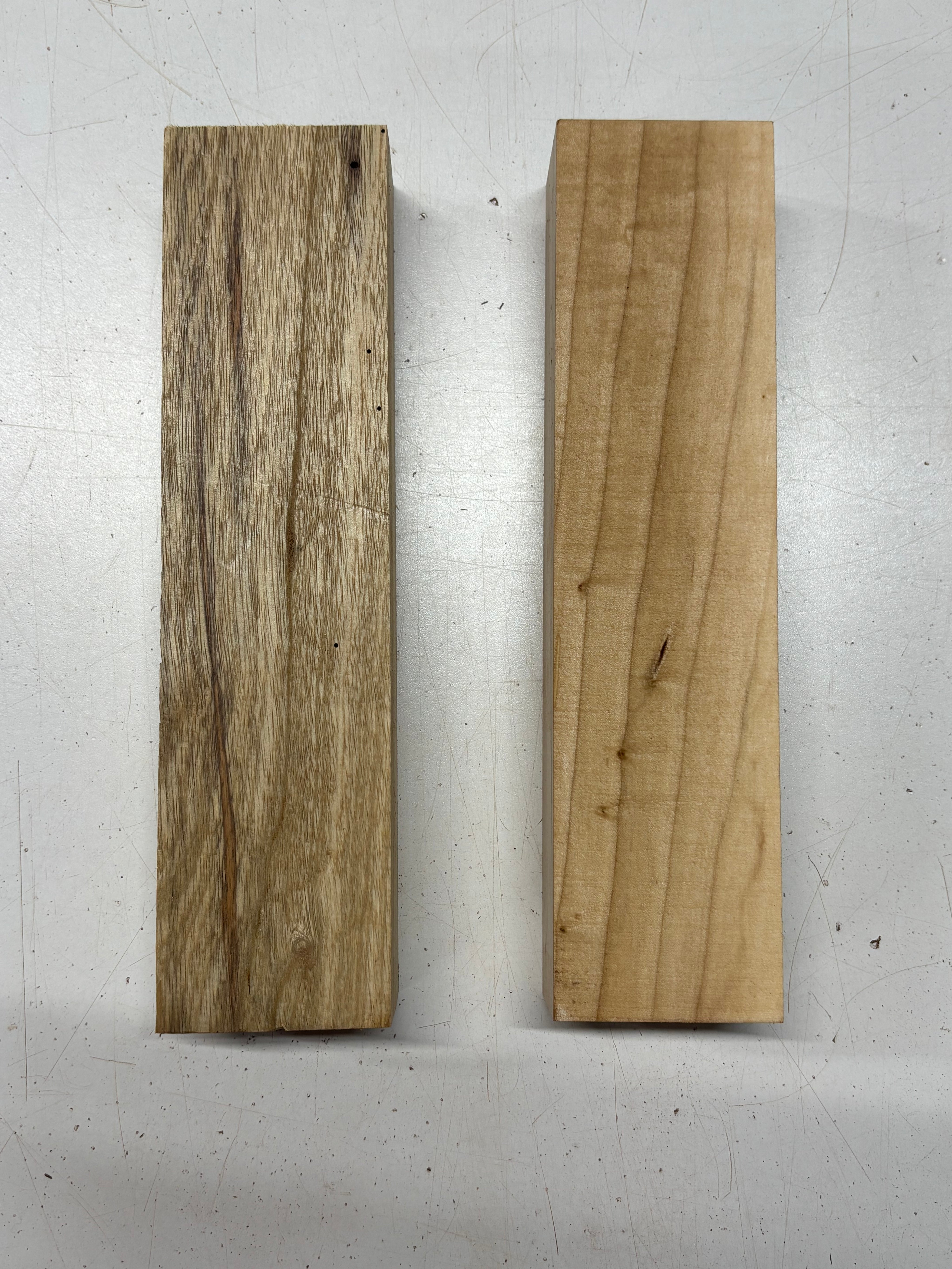 2 Pack 2 Species, Black Limba + Hard Maple Thin Stock Lumber 10" x 2-1/2" x 1-3/4" #7921 - Exotic Wood Zone