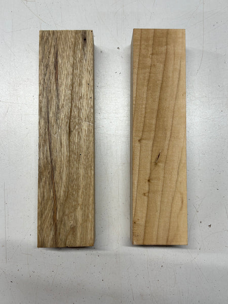 2 Pack 2 Species, Black Limba + Hard Maple Thin Stock Lumber 10" x 2-1/2" x 1-3/4" #7921 - Exotic Wood Zone