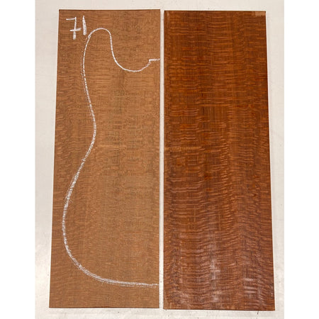 Leopardwood Bookmatched Guitar Drop Tops 21" x 7-1/4" x 1/4" #71 - Exotic Wood Zone - Buy online Across USA 