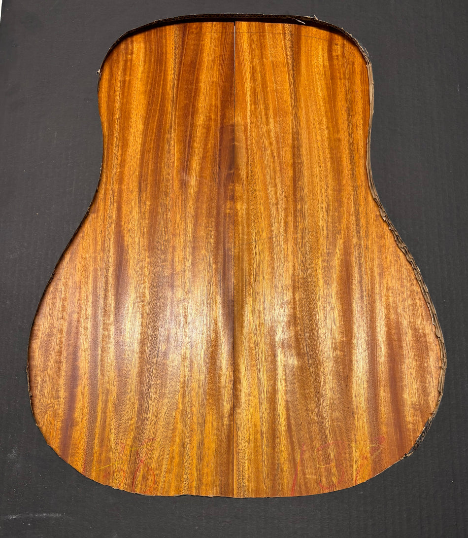 Rare Striped Flame Honduran Mahogany Dreadnought Guitar Back & Side Set #03