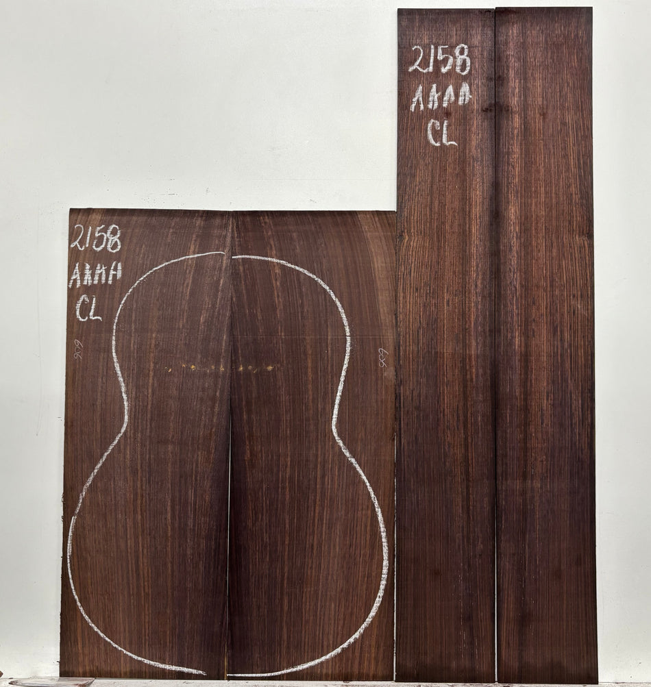 East Indian Rosewood Classical AAAA Grade Guitar Back & Side Set #2158 - Exotic Wood Zone
