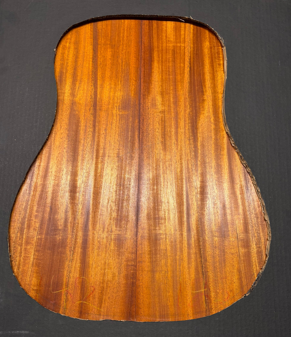 Rare Striped Flame Honduran Mahogany Dreadnought Guitar Back & Side Set #04