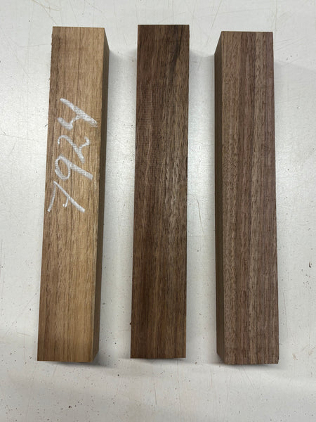 3 Pack Black Walnut Turning Wood Blanks 12" x 1-7/8" x 1-7/8" #7924 - Exotic Wood Zone