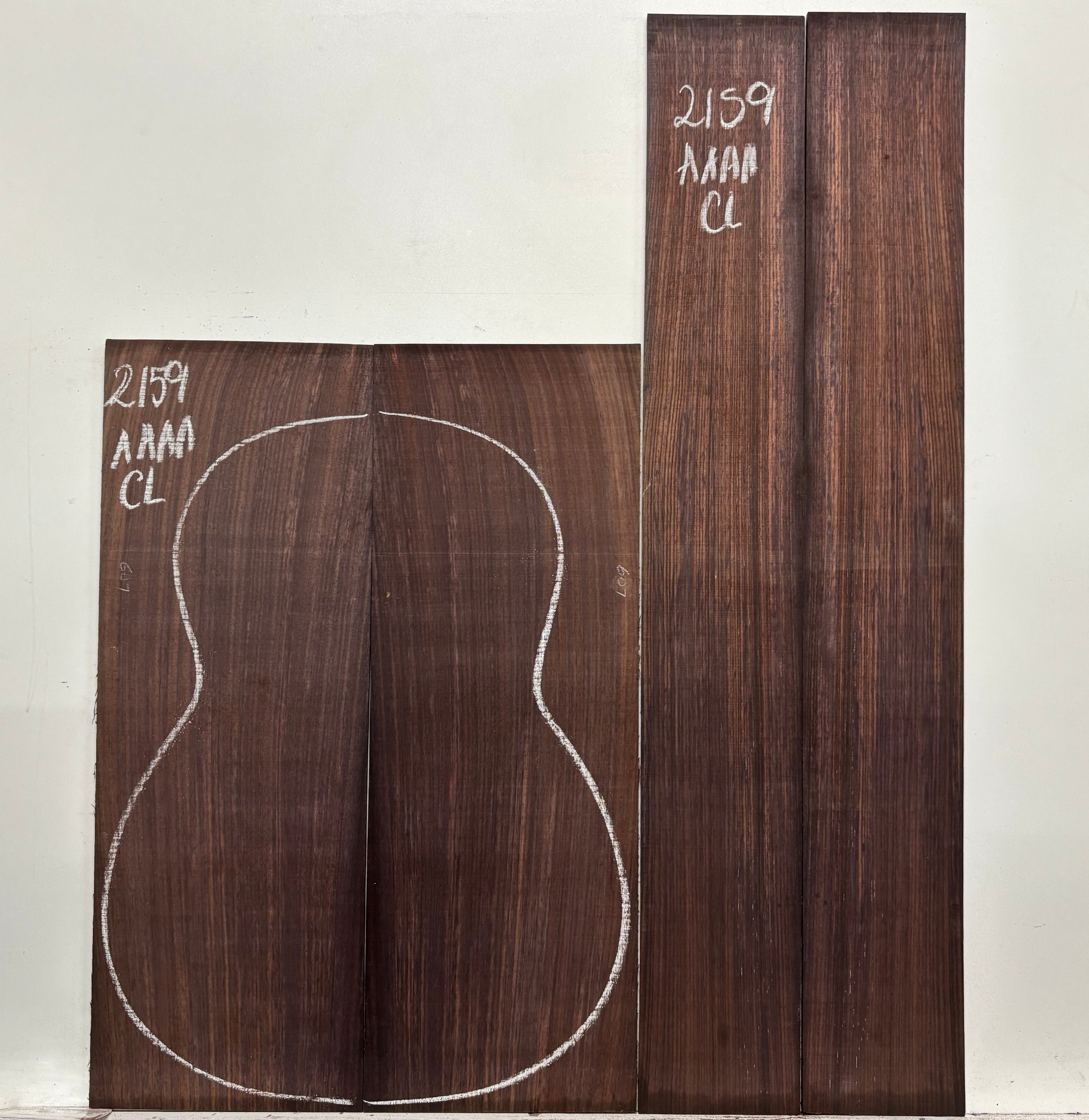 East Indian Rosewood Classical AAAA Grade Guitar Back & Side Set #2159 - Exotic Wood Zone