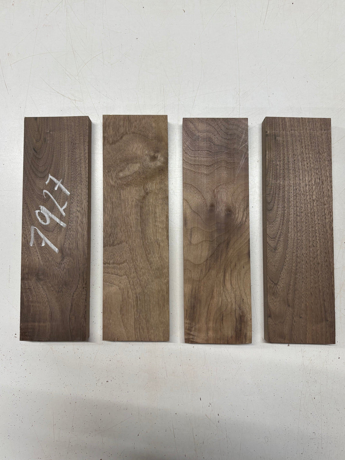4 Pack, Black Walnut Thin Stock Lumber 12" x 3-1/2" x 1" #7927 - Exotic Wood Zone