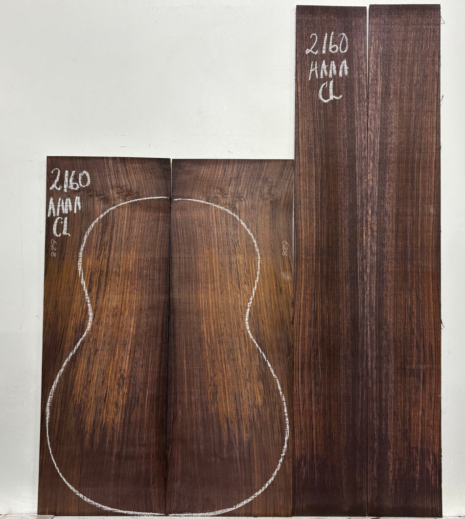 East Indian Rosewood Classical AAAA Grade Guitar Back & Side Set #2160 - Exotic Wood Zone